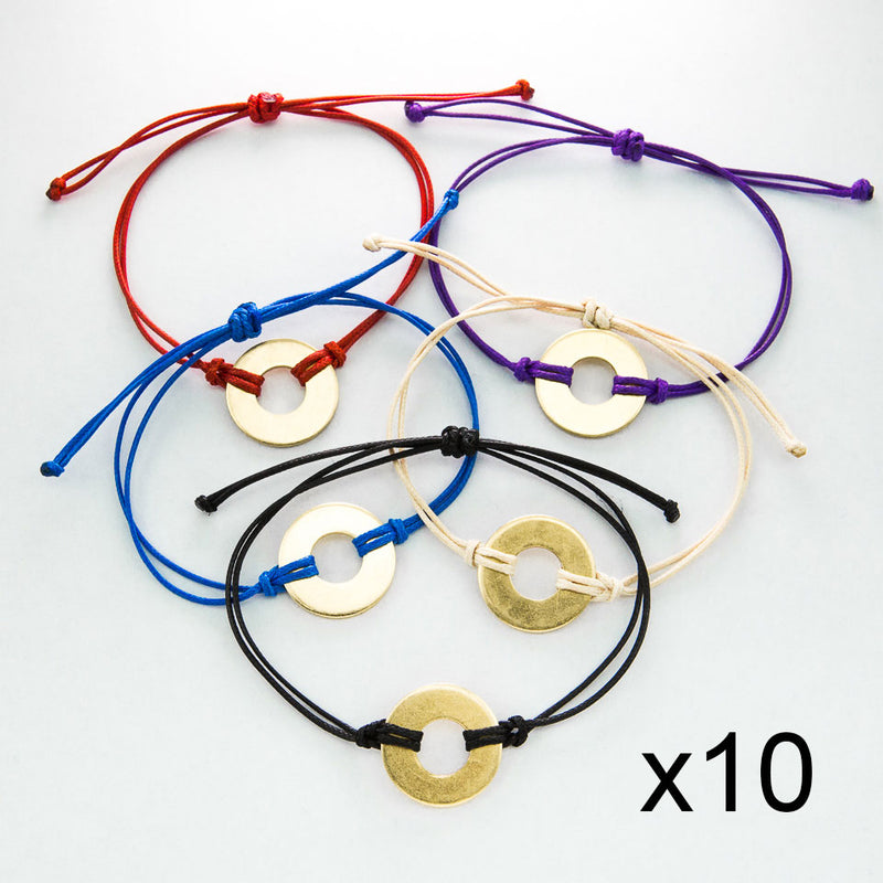 MyIntent Refill Classic Bracelets in All Colors set of 10 both with Brass tokens