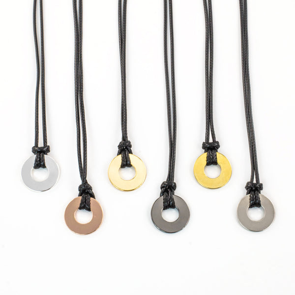 MyIntent Refill Adjustable Black Nylon String Necklaces in all token colors
