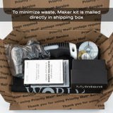 MyIntent Tools Bundle is mailed directly in a shipping box in an effort to minimize waste