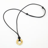 MyIntent Custom Adjustable Black Necklace with Gold Token